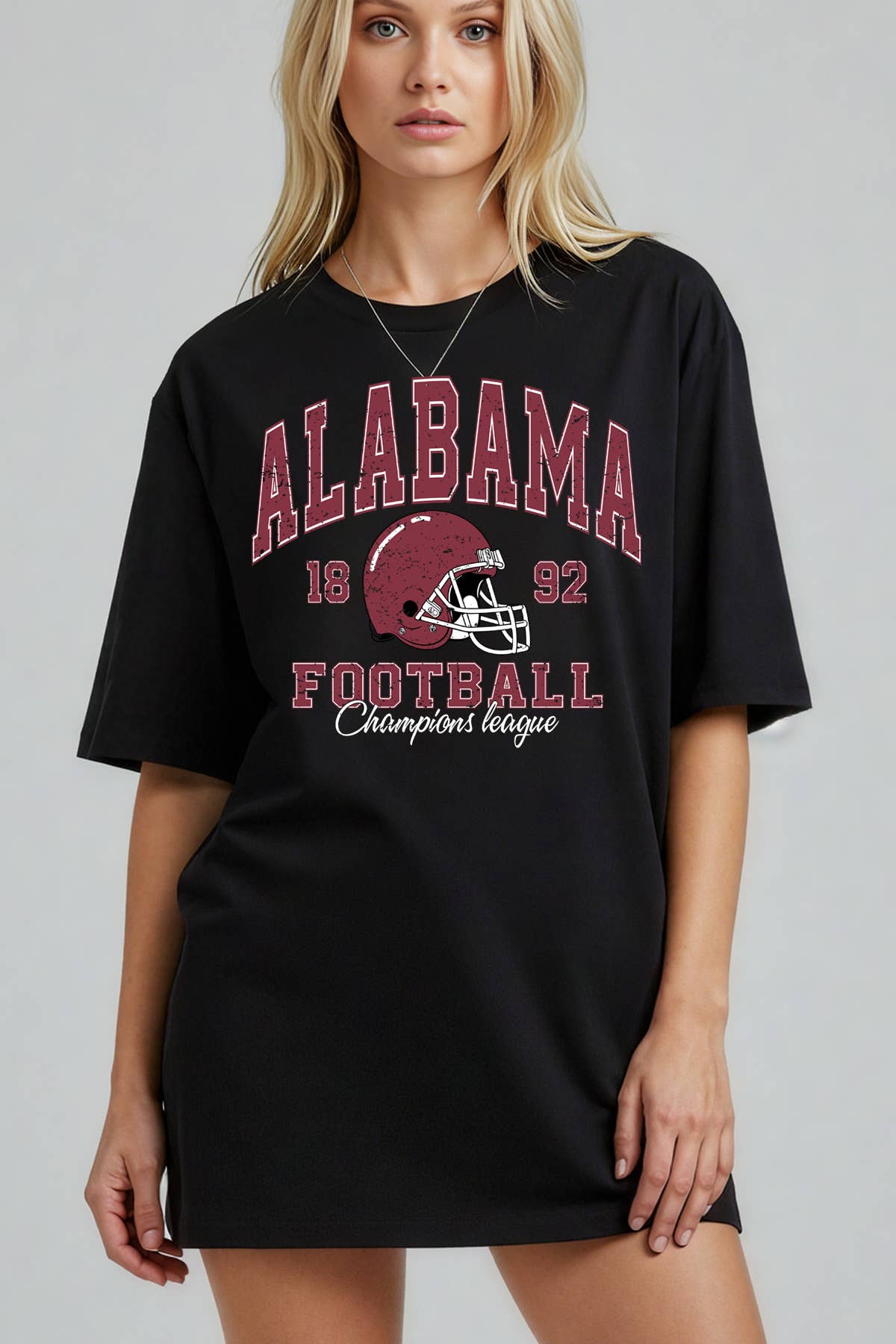 Women Football Graphic Print Oversize Loose Top