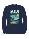 Maui Starry Night Beach Art Men's Sweatshirt