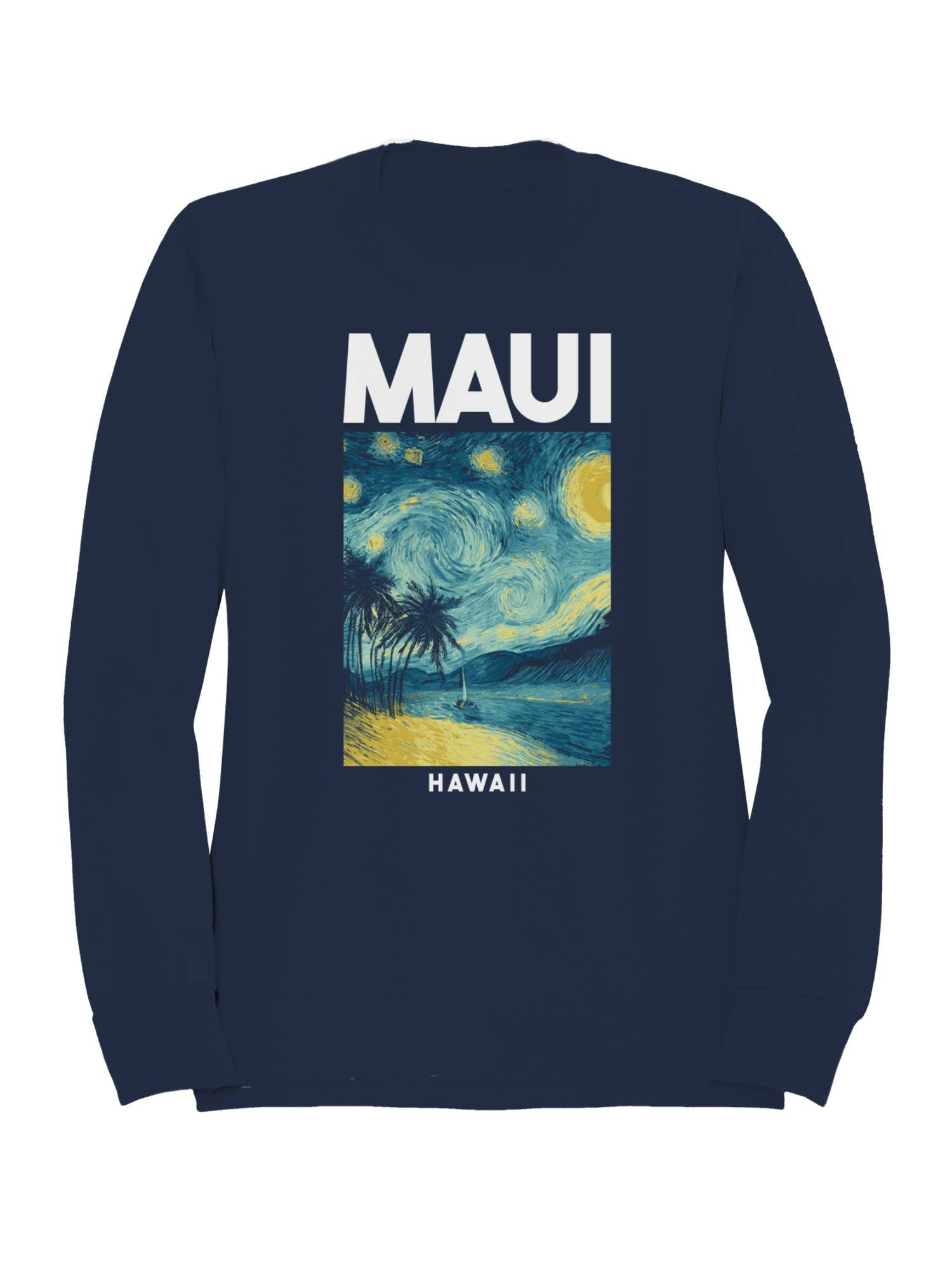 Maui Starry Night Beach Art Men's Sweatshirt