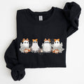 Cute Ghosts, Lace, Halloween, Girly Ribbon Spooky Sweatshirt