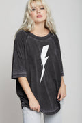 302267 - 228 Ac/Dc Bolt One Size Burn Out Tee