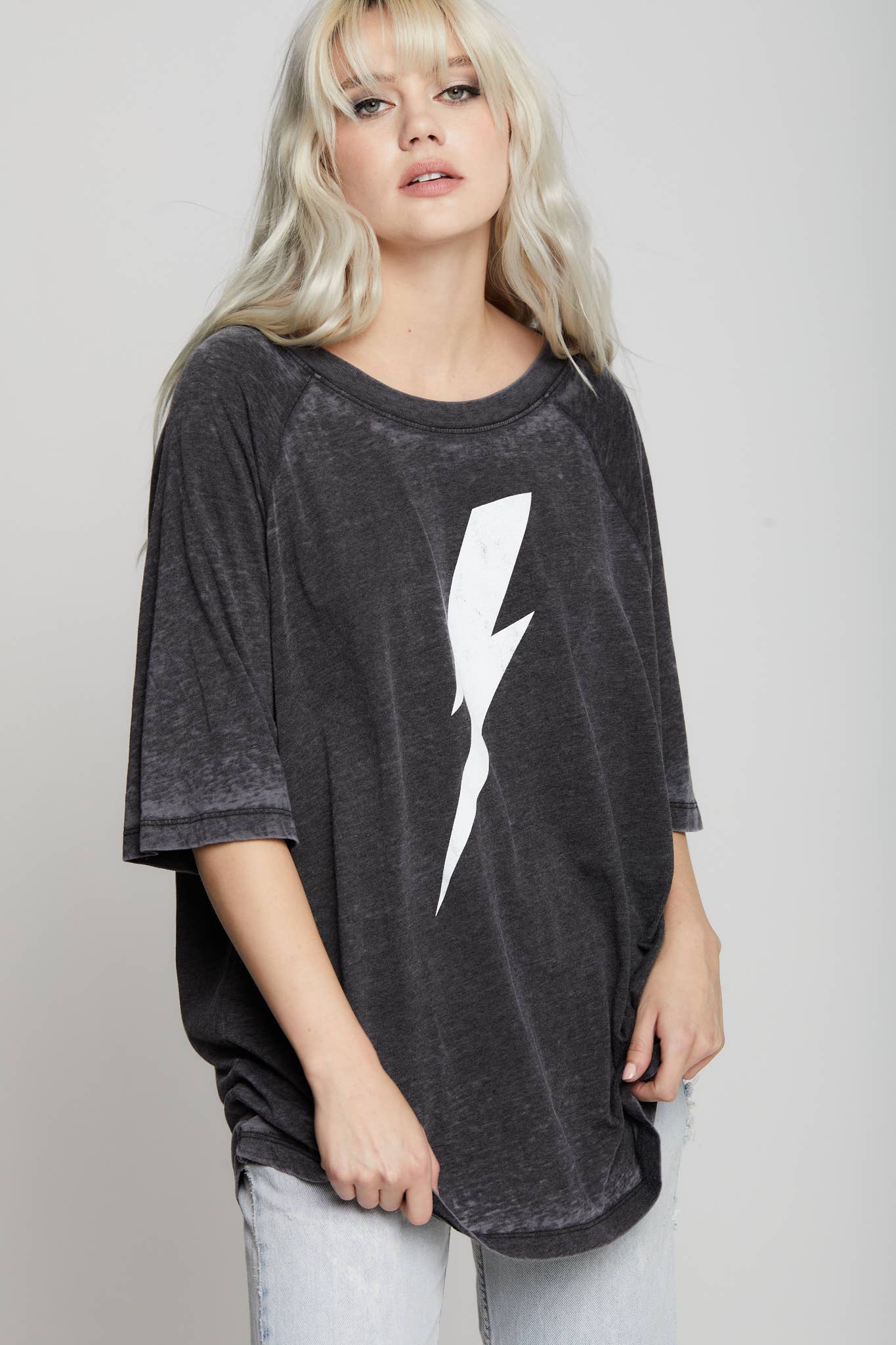 302267 - 228 Ac/Dc Bolt One Size Burn Out Tee