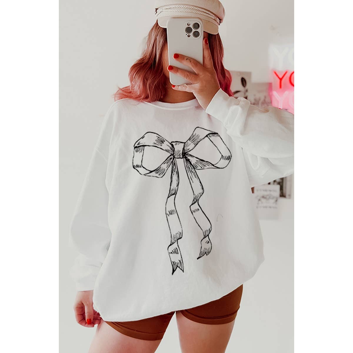 Ribbon Vintage Graphic  Sweatshirts