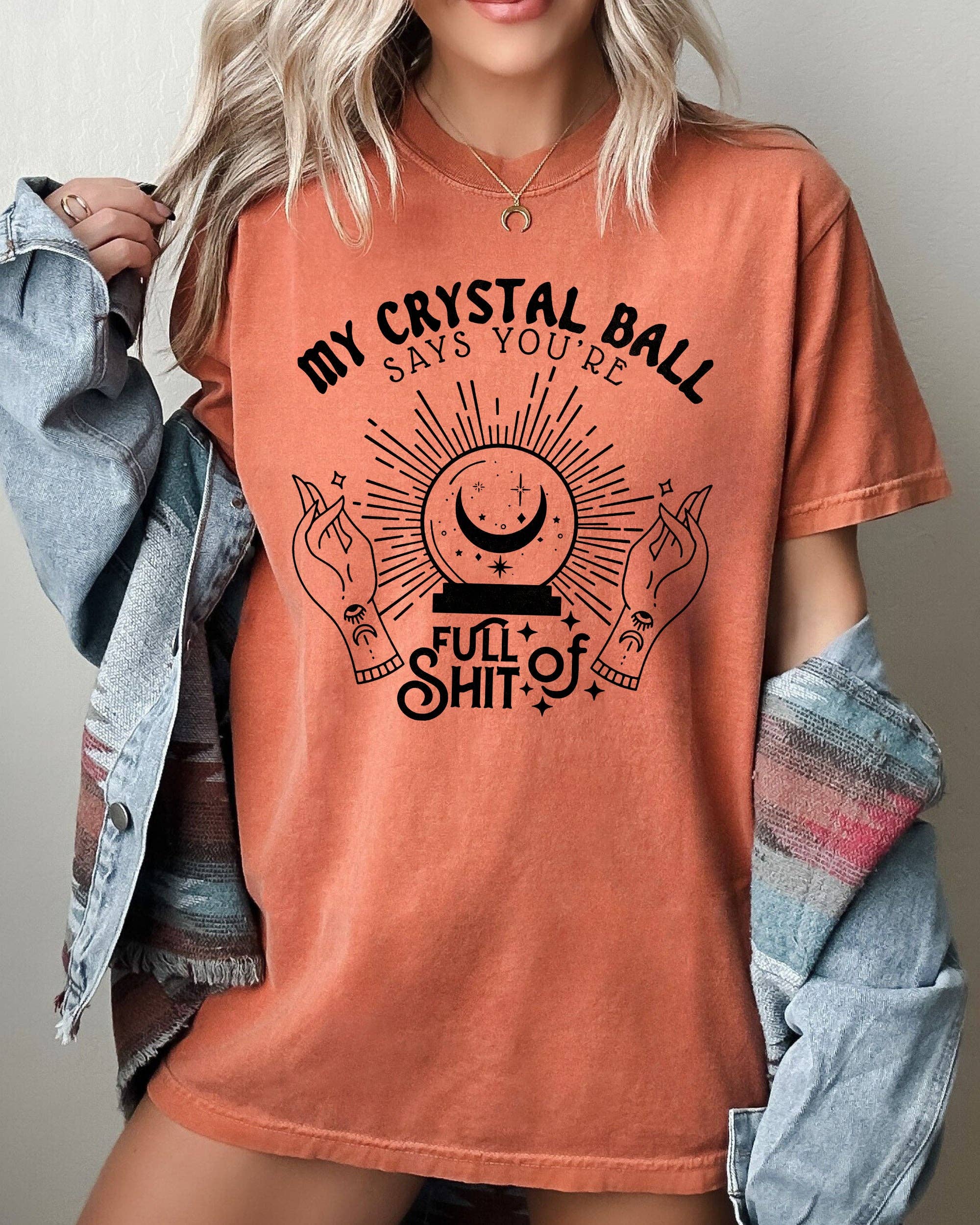Crystal Ball, Skeleton, Funny, Pumpkin, Halloween T-Shirt