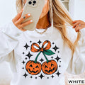 Halloween 2025 Pumpkins Bow Graphic Sweatshirt