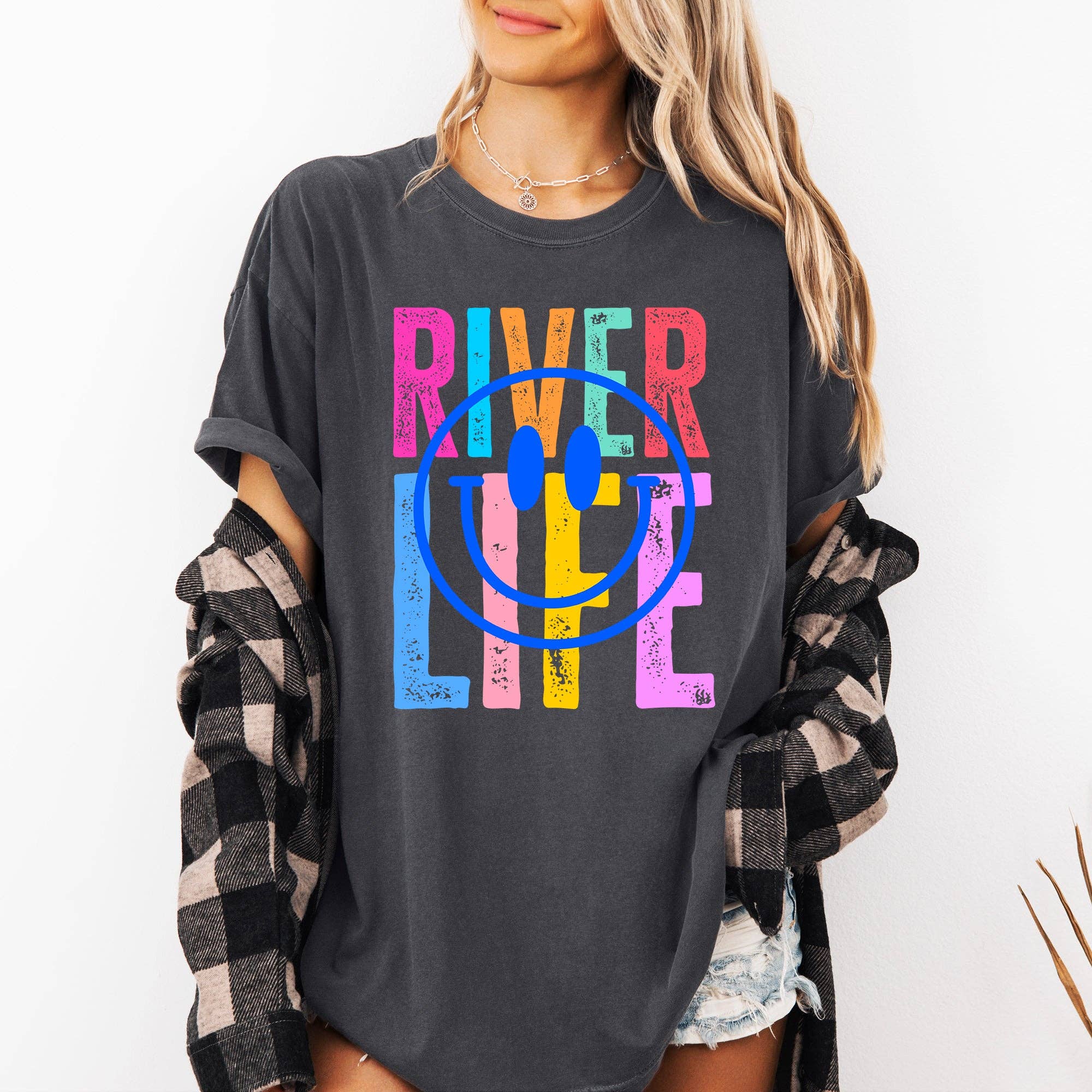 River Life, Float, Summer, River Rat, Retro T-Shirt
