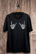 Rock and Roll Skeleton Hands Graphic Top