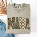 Mama, Camo, Checkered, Mother's Day, Comfort Colors T-Shirt
