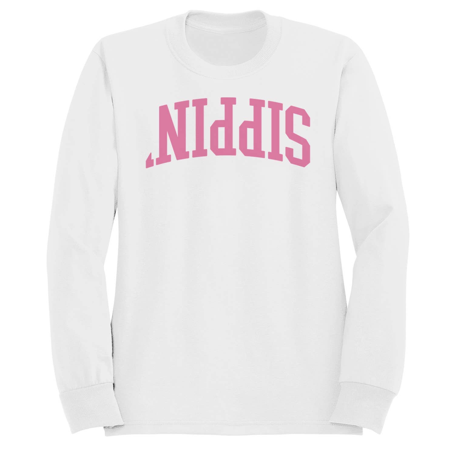 Sippin' Pretty Pink Retro Men's Sweatshirt