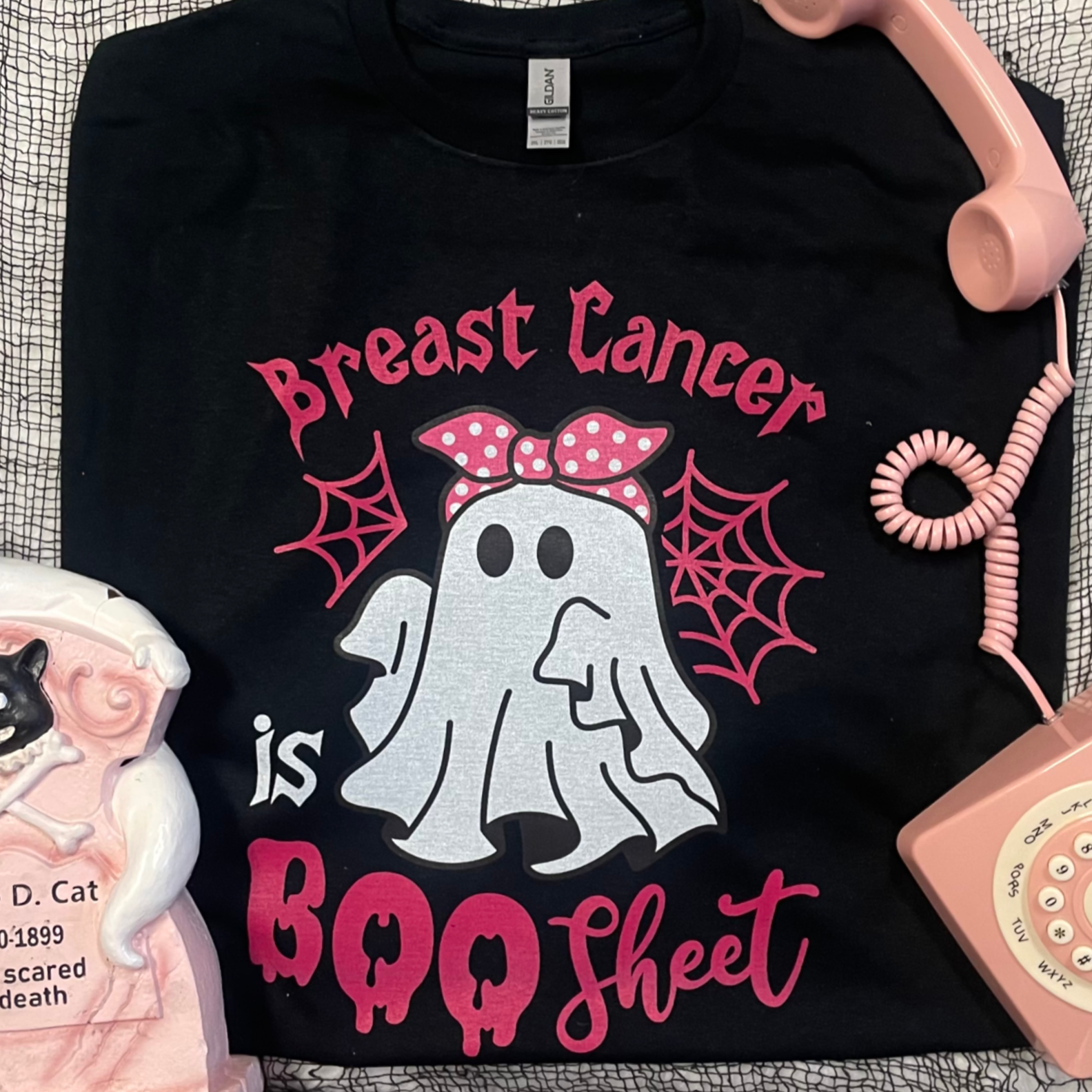 Brest Cancer Is Boo Sheet Graphic Tee