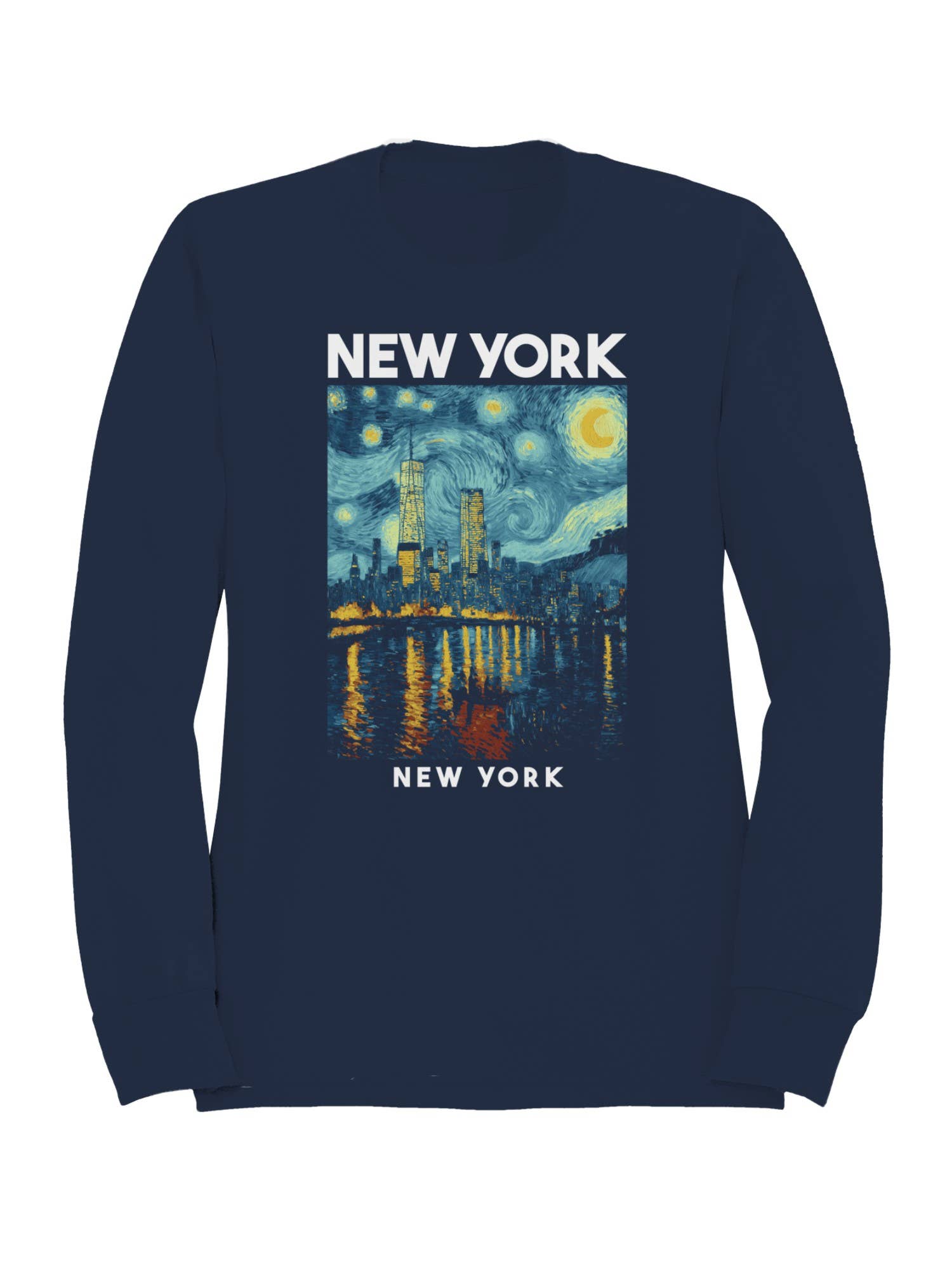 Starry Night Nyc Skyline Overlap Women's Sweatshirt