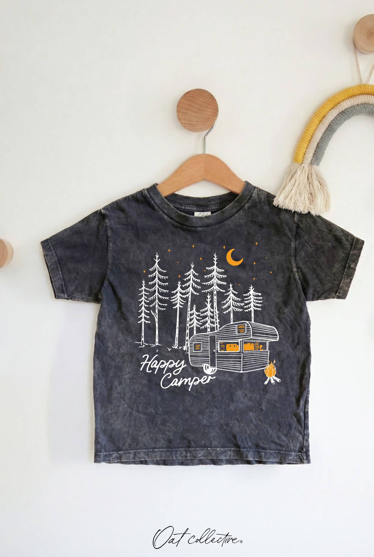 Happy Camper  Toddler Washed Graphic Top