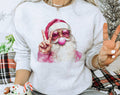 Santa Clause Peace Bubble Gum - Retro Christmas Sweatshirt