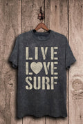 Live Love Surf Graphic Top