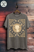 Wild West Cow Skull Graphic Top