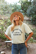 Support Your Local Farmers Mineral Washed Graphic Top