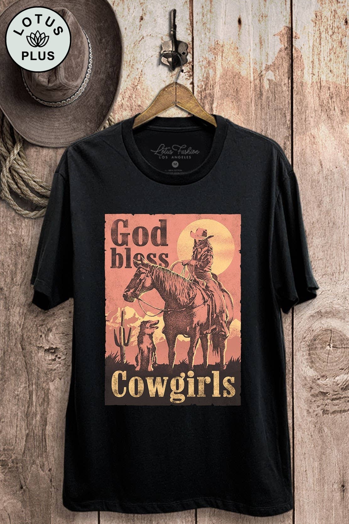 God Bless Cowgirls Graphic Top