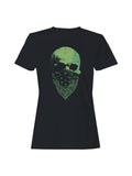 Bandana Skull in Green Women's T-Shirt