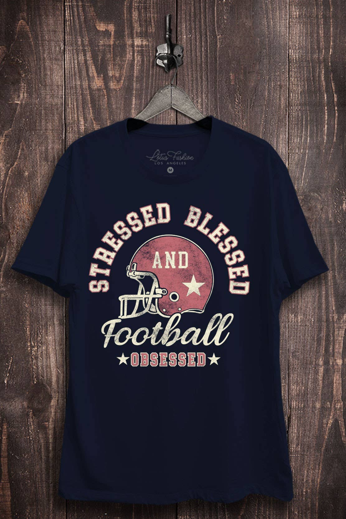 Stressed Blessed and Football Obsessed Graphic Top