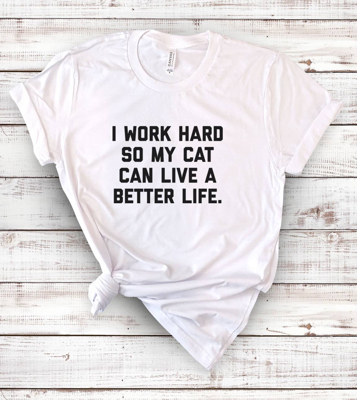 I  Work Hard So My Cat- Funny Cats Sassy Nerd T-Shirt