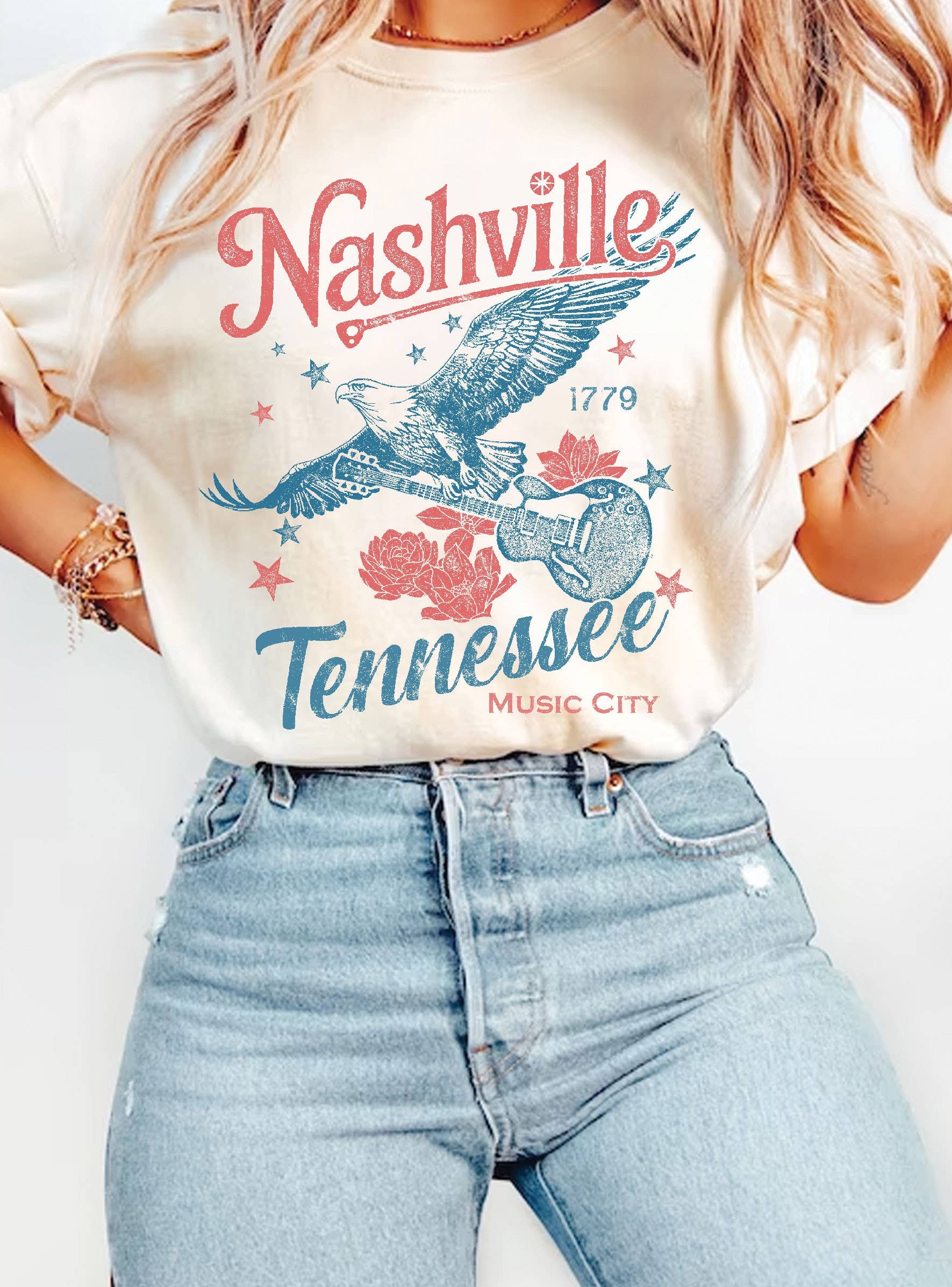 Nashville Tennessee Eagle Graphic Tshirts