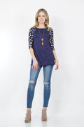 1014 Print Raglan Sleeve Tunic SI-13626