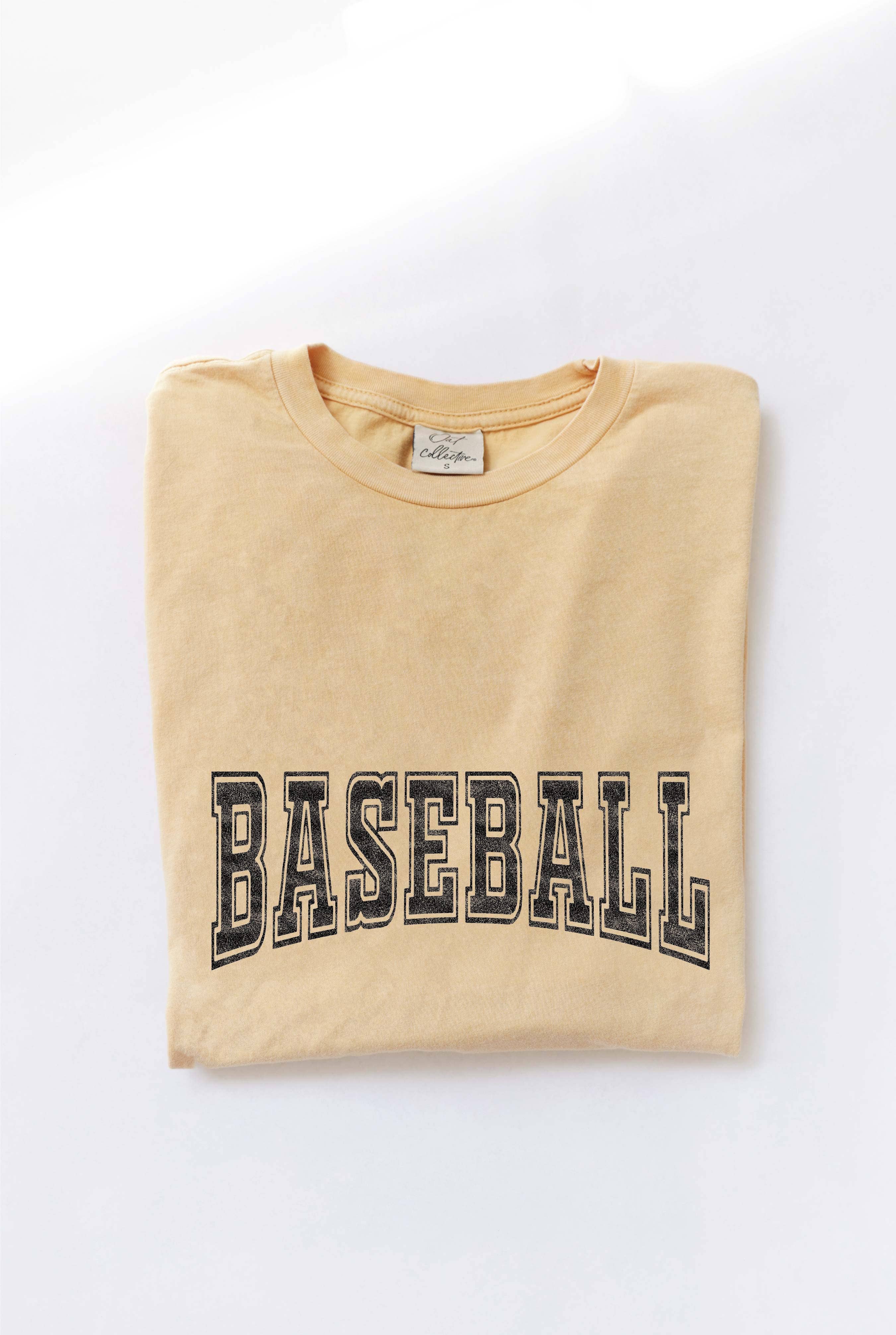 Baseball Mineral Washed Graphic Top