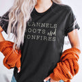Flannels Boots and Bonfires Tee
