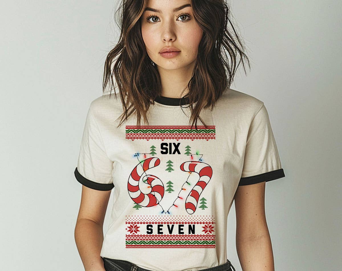 67 Ugly Christmas Sweater Meme Funny Ringer Shirt