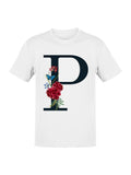 Floral Alphabet: Letter P Women's T-Shirt