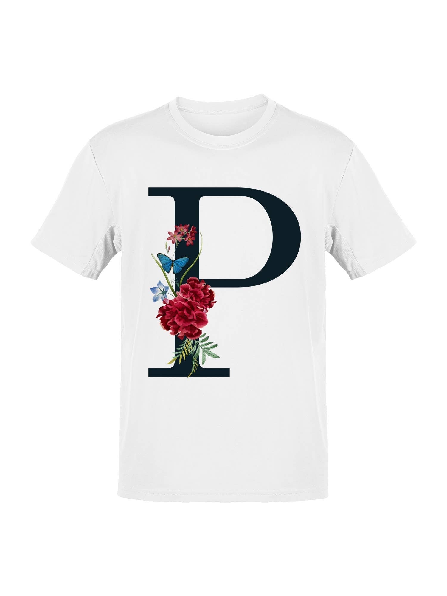 Floral Alphabet: Letter P Women's T-Shirt