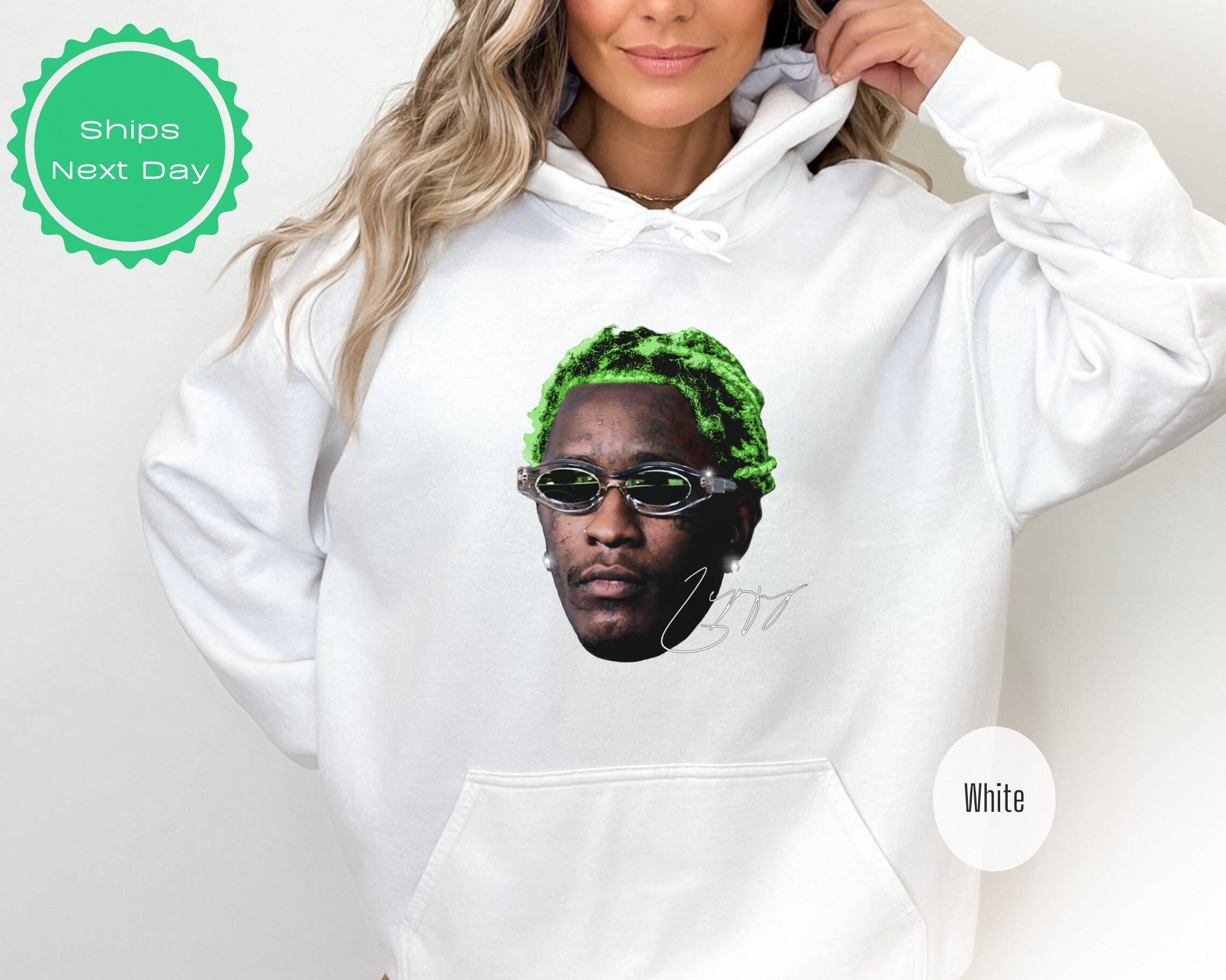 Thugger Green Graphic Tee - Young Thug Concert Merch