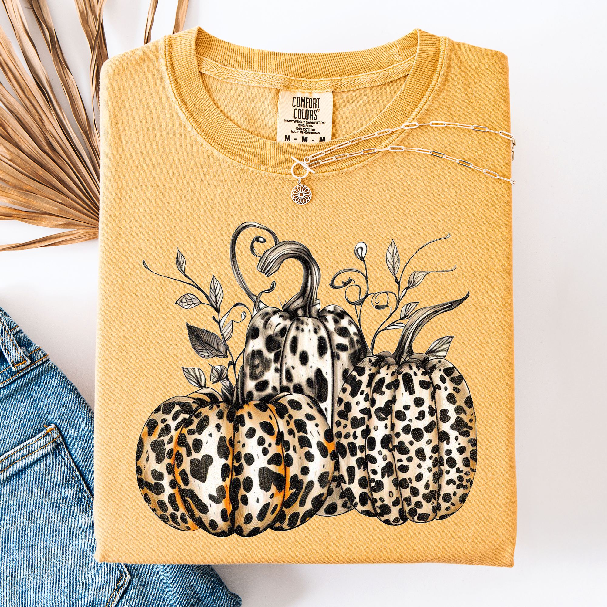 Leopard Print Pumpkins, Cute, Halloween, Autumn Fall T-Shirt