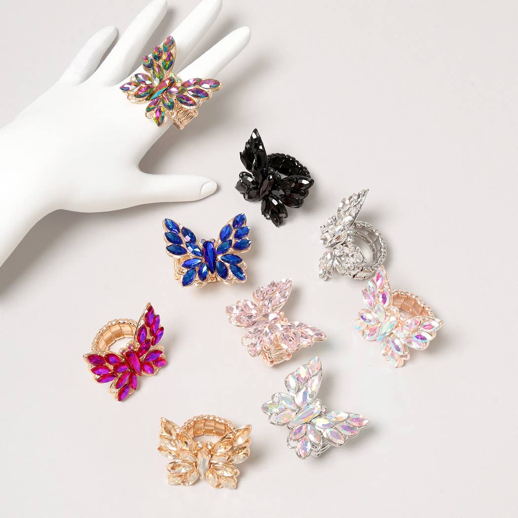Crystal Buttery Stretch Ring