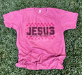 Jesus Is My Valentine Pink Checkered On Heather Cassis