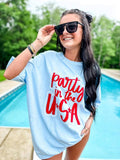 Party in the USA Double Puff-Glitter Combo Tee