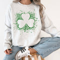 Leopard Print Shamrock Retro, St Patrick's Day Sweatshirt