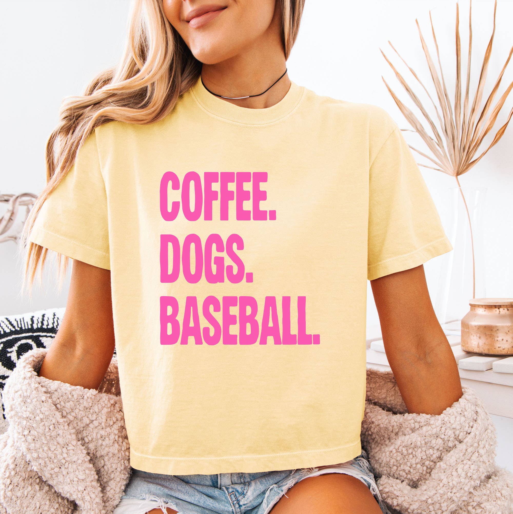Coffee Dogs Baseball Graphic Tee Funny Baseball Mom Shirt