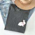 Bunny Wearing A Bow, Pocket Print, Easter Rabbit Tshirt