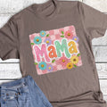 Mama Boho Floral Check Graphic Tee