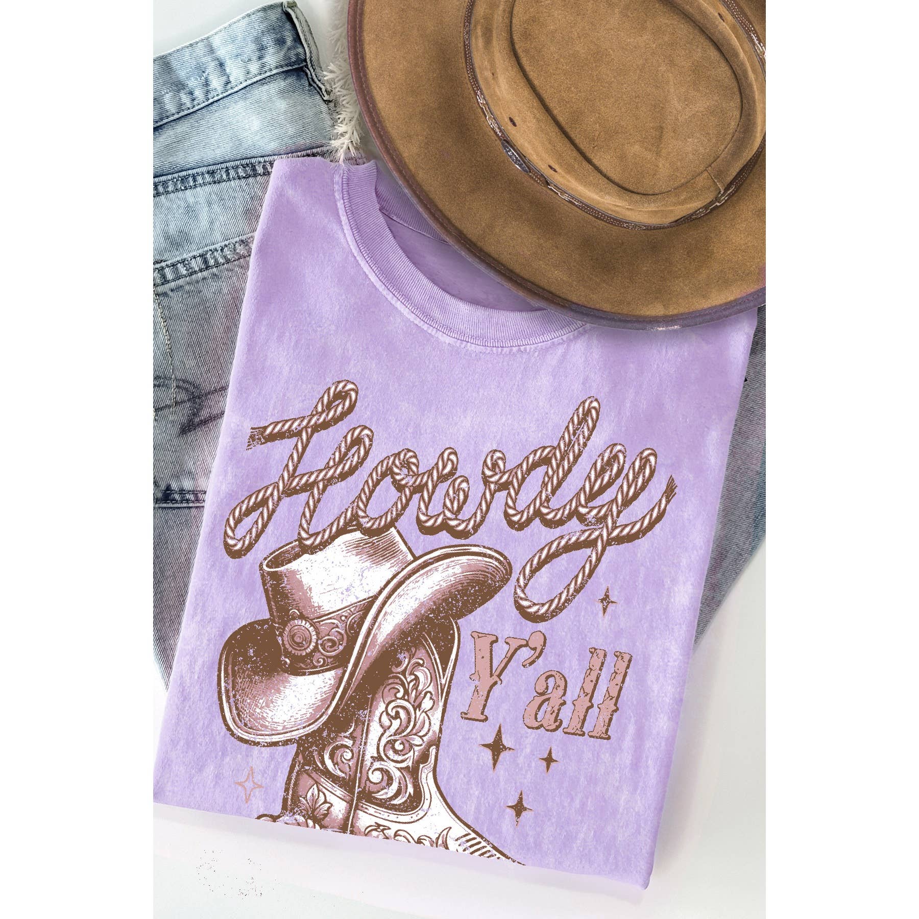 Howdy Y All  Mineral Wash T Shirt
