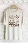 Just A Girl Who Loves Texas-Oversized Tee