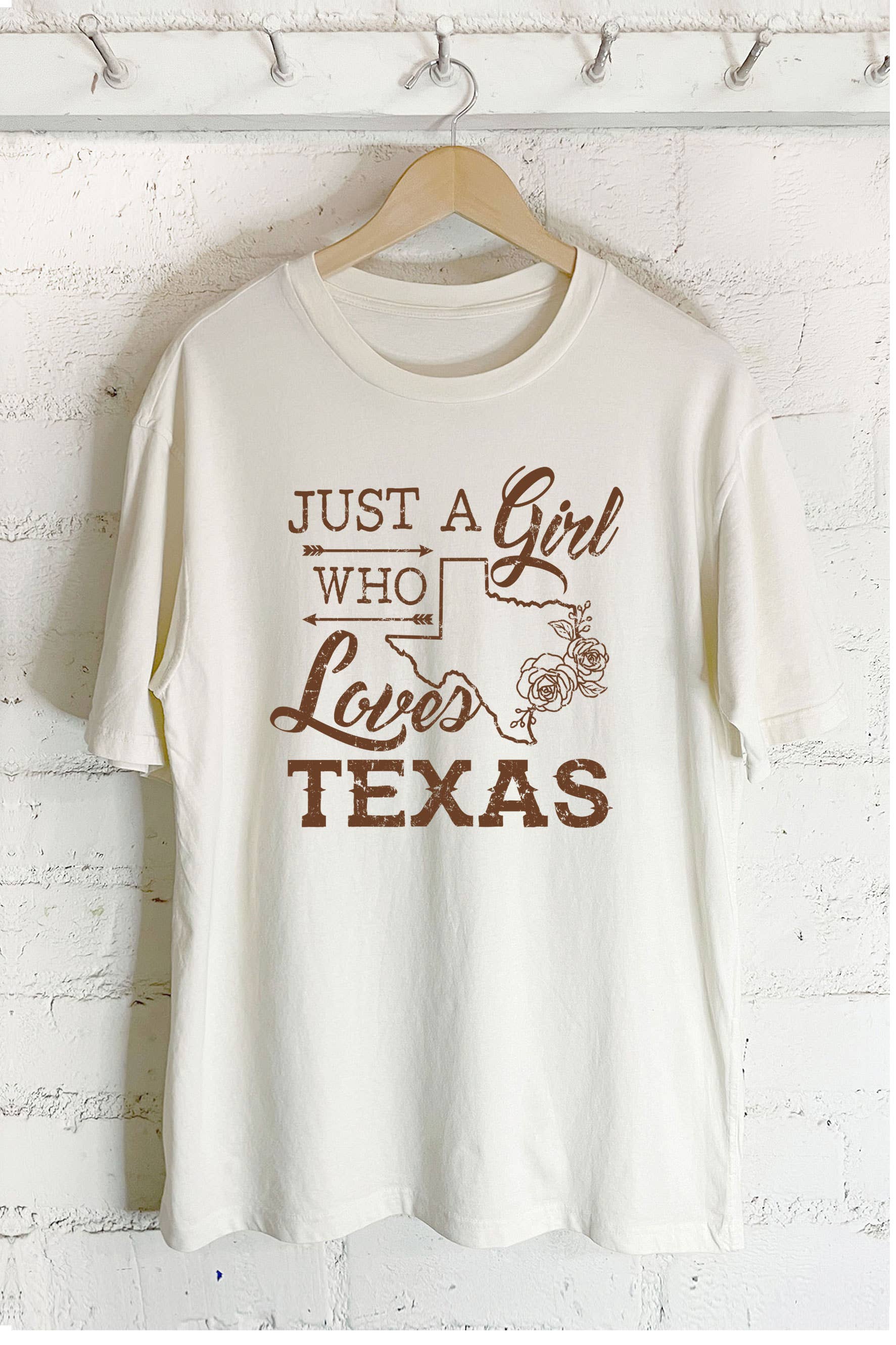 Just A Girl Who Loves Texas-Oversized Tee
