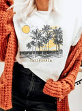 California Palm Tree Graphic Tshirts