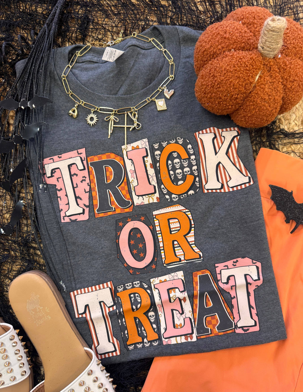 Trick or Treat Patchwork Tee