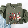 Horses, Western, Valentine's Day Cowboy, Cowgirl Sweatshirt