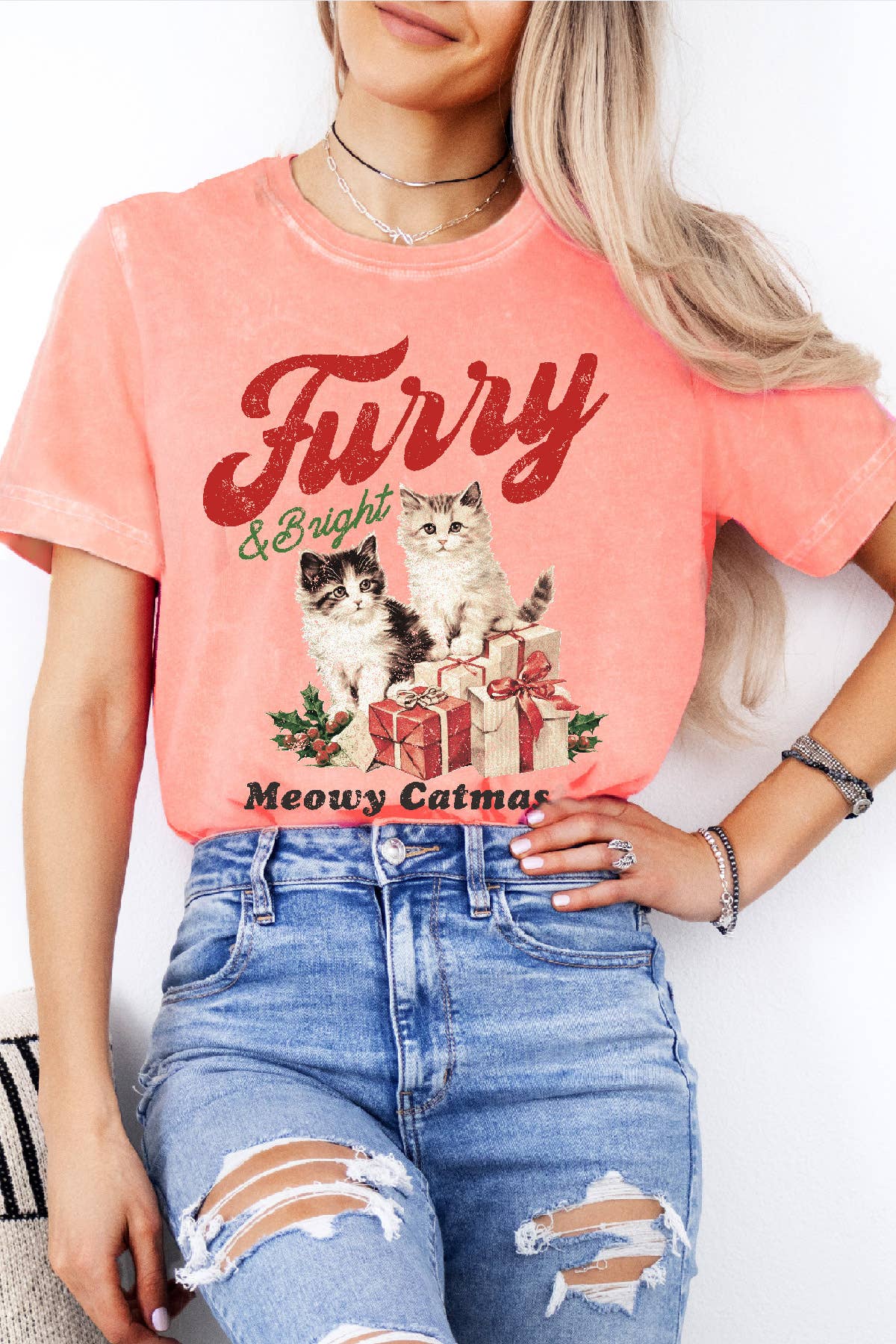 Meowy Catmast Furry N Bright Mineral Wash T Shirt