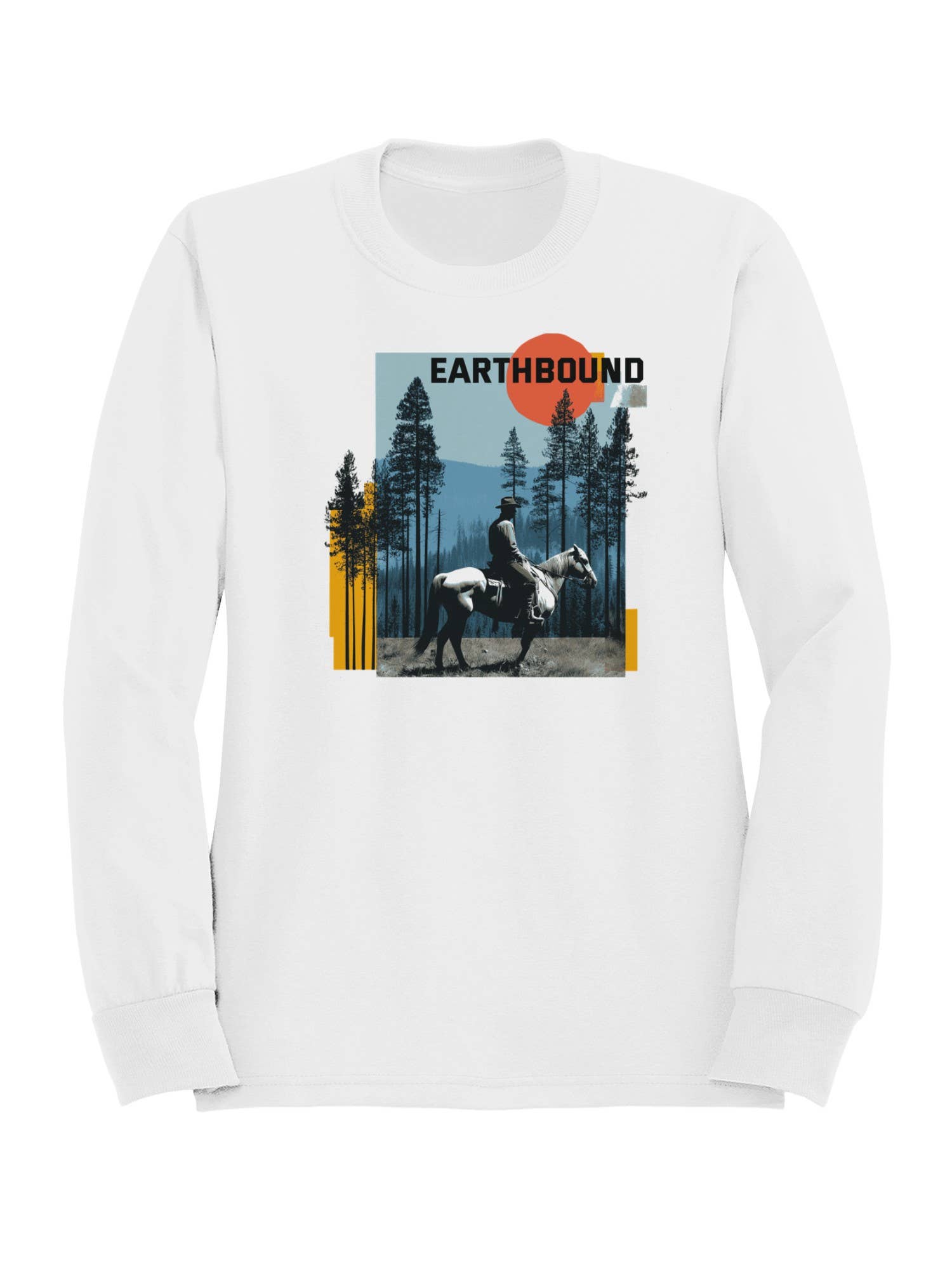 Earthbound Cowboy Wilderness Art Women's Sweatshirt