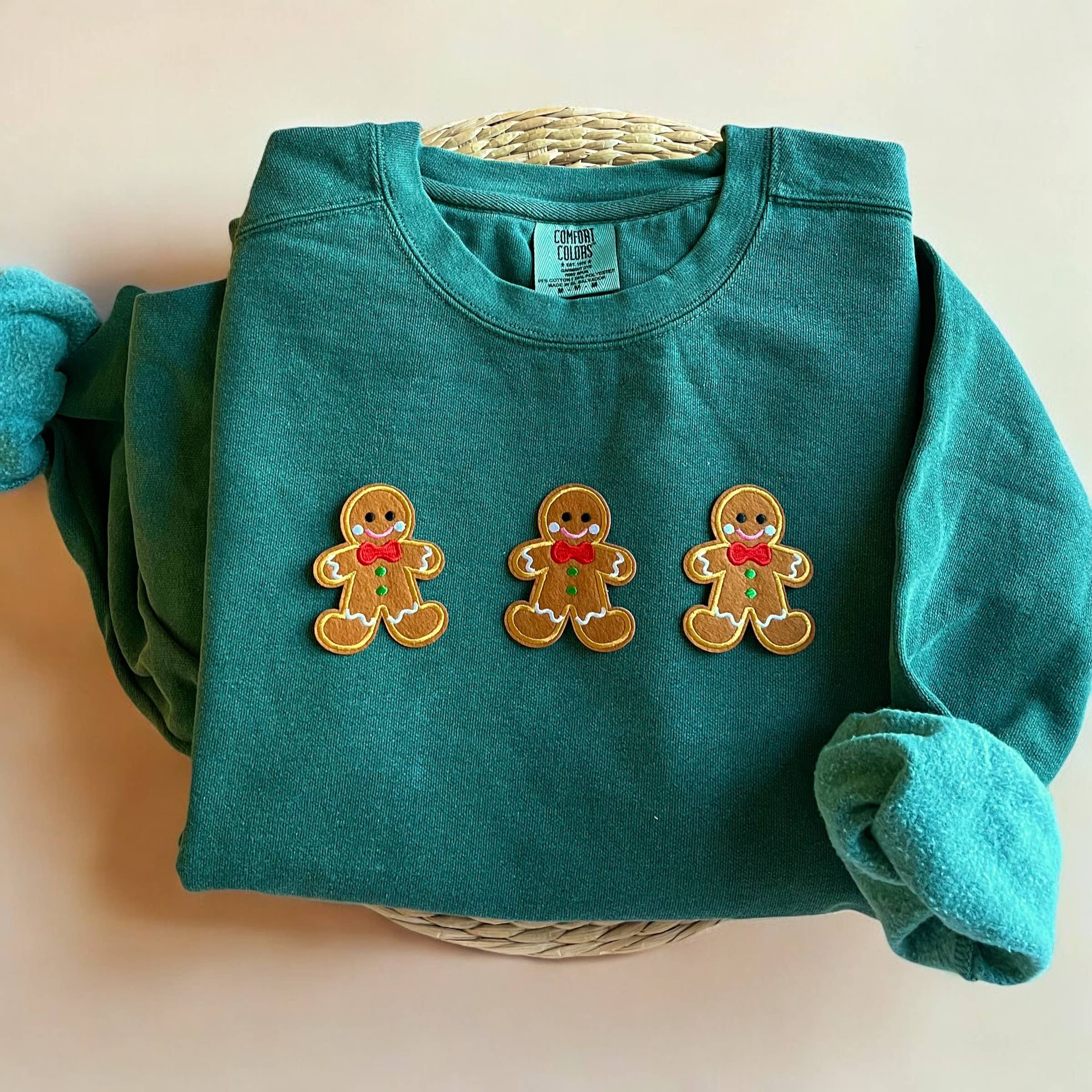 Comfort Colors Gingerbread Cookies Vintage Christmas Sweater