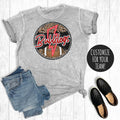 Custom Lightning Football Neon Mineral Wash Graphic Tee